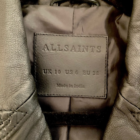 COPY - (NWT) ALLSAINTS "Catch Biker" Leather Jacket US6 - Picture 3 of 15